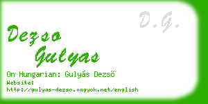 dezso gulyas business card